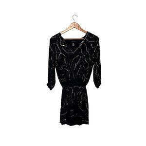Moda International Black Women's Sequin Long Sleeve Mini Dress Size XS